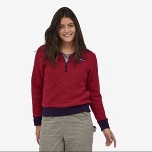 Patagonia Woolyester Fleece Pullover Oxblood Navy